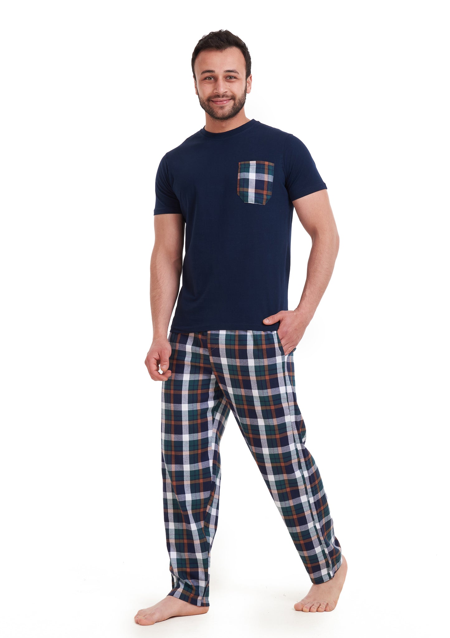 D.Blue Checkered pajama