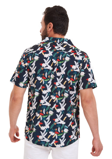 Black Printed Roses Shirt