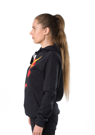 Flash Hoodie Sweatshirt Black For Her