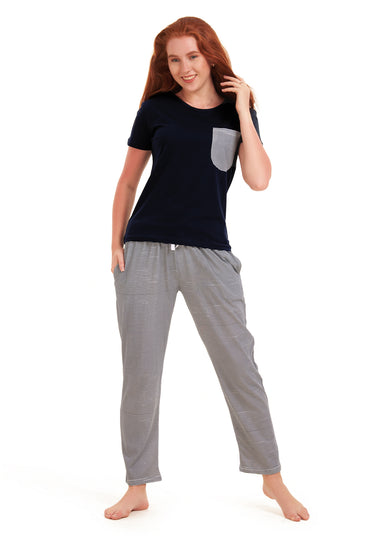 Striped printed pajama