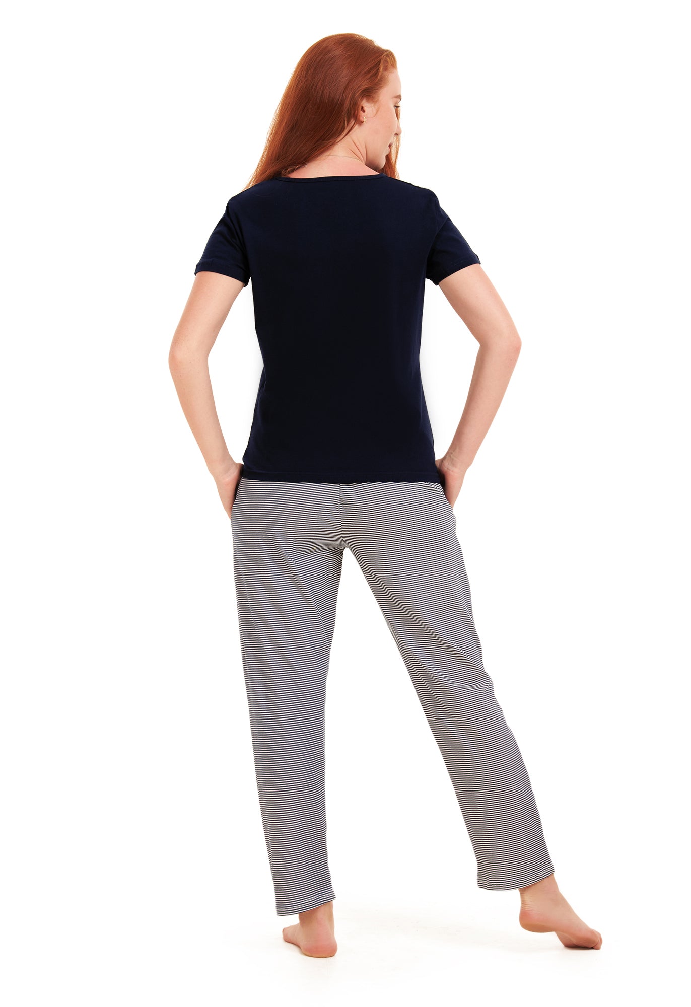 Striped printed pajama