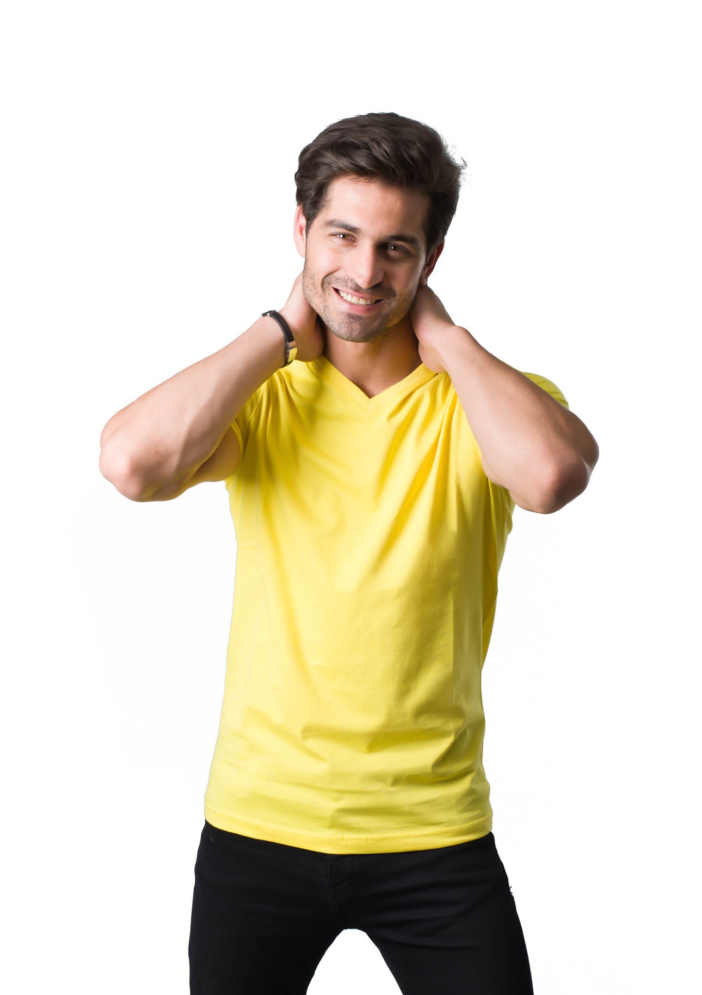 V neck t-shitr Yellow