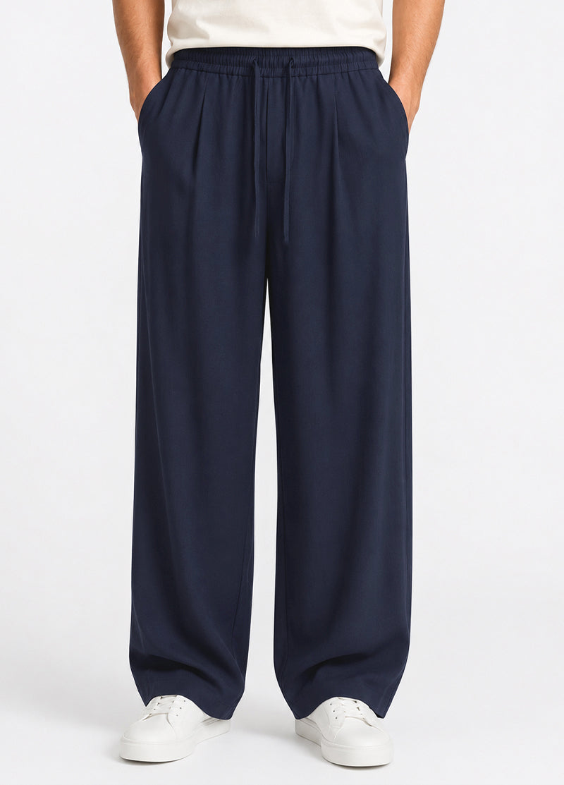 NAVY BAGGY WIDE LEG