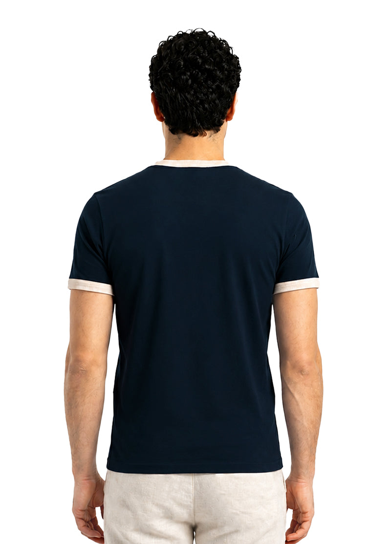 PETROL BLUE RINGER TEE