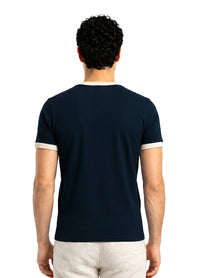 PETROL BLUE RINGER TEE