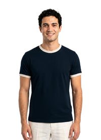 PETROL BLUE RINGER TEE