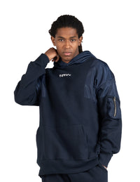 D-Blue Waterproof Hoodie  Zipper pocket .