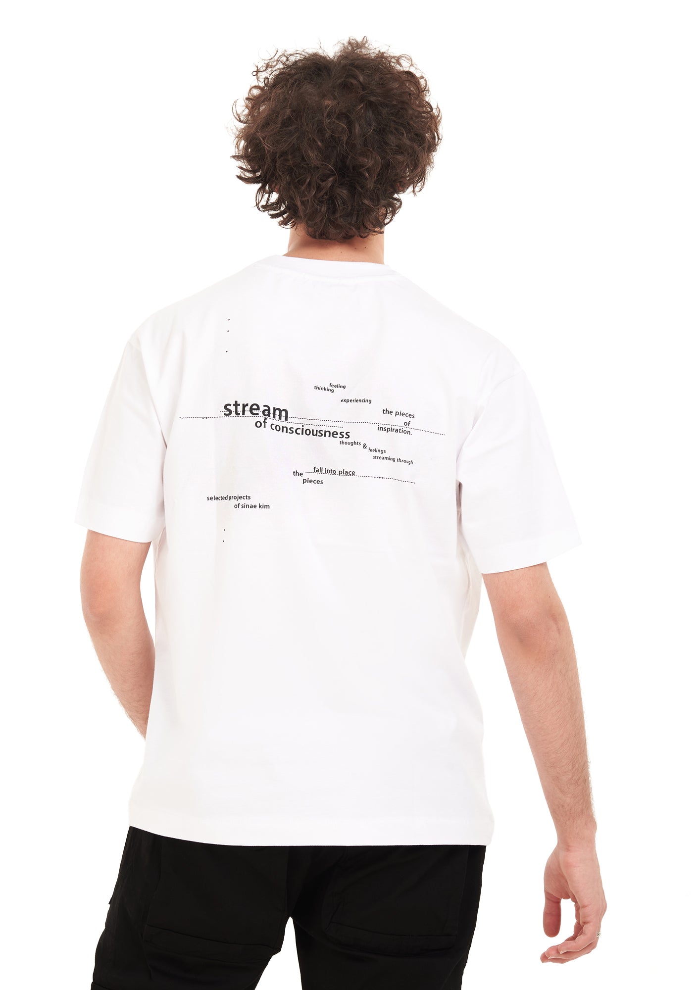 Stream tee  Oversized printed White T-shirt .