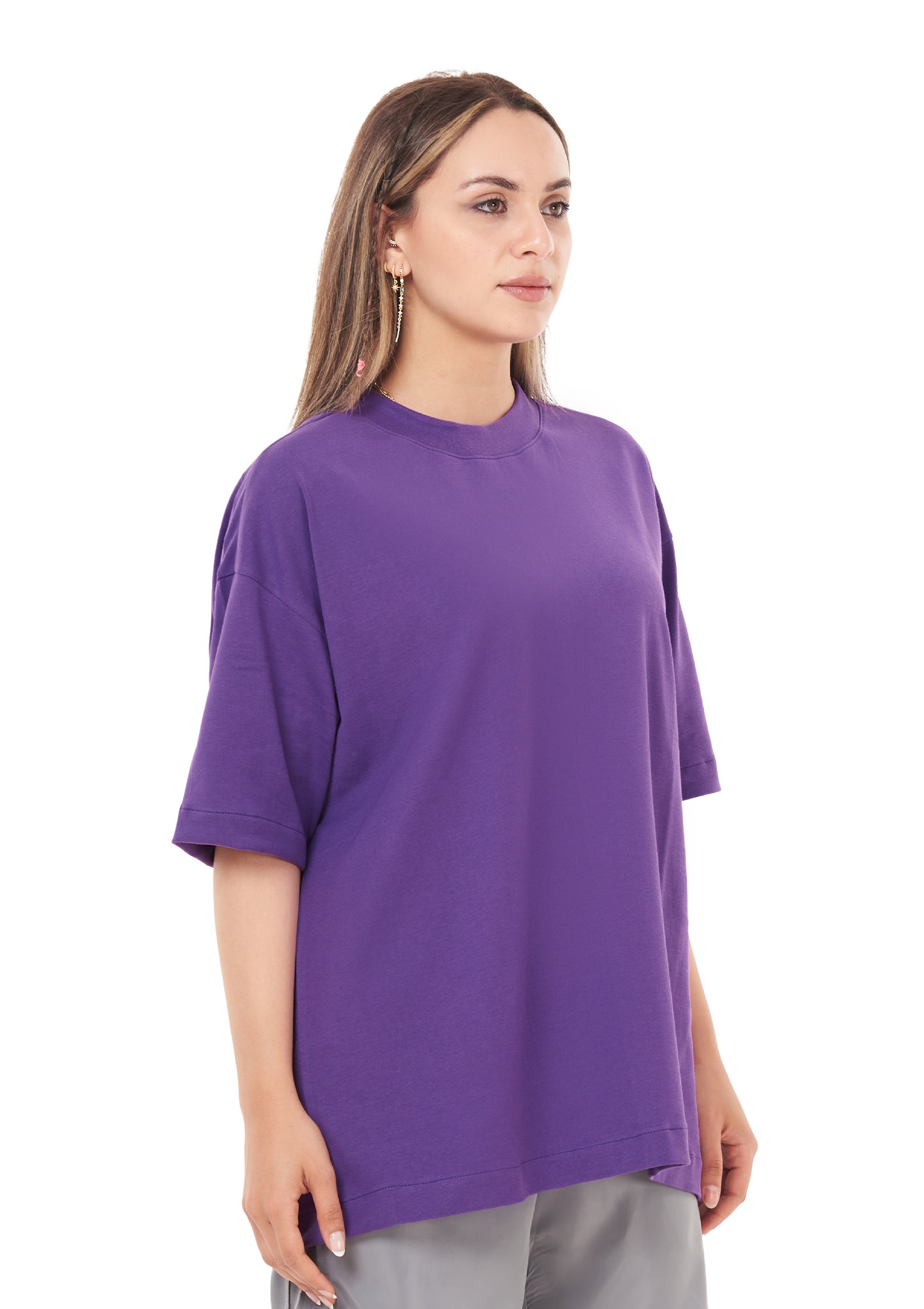 Butterfly Oversized printed Purple T-shirt for Her