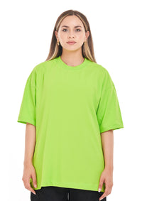 Signature Face tee Oversized printed Green apple T-shirt for Her
