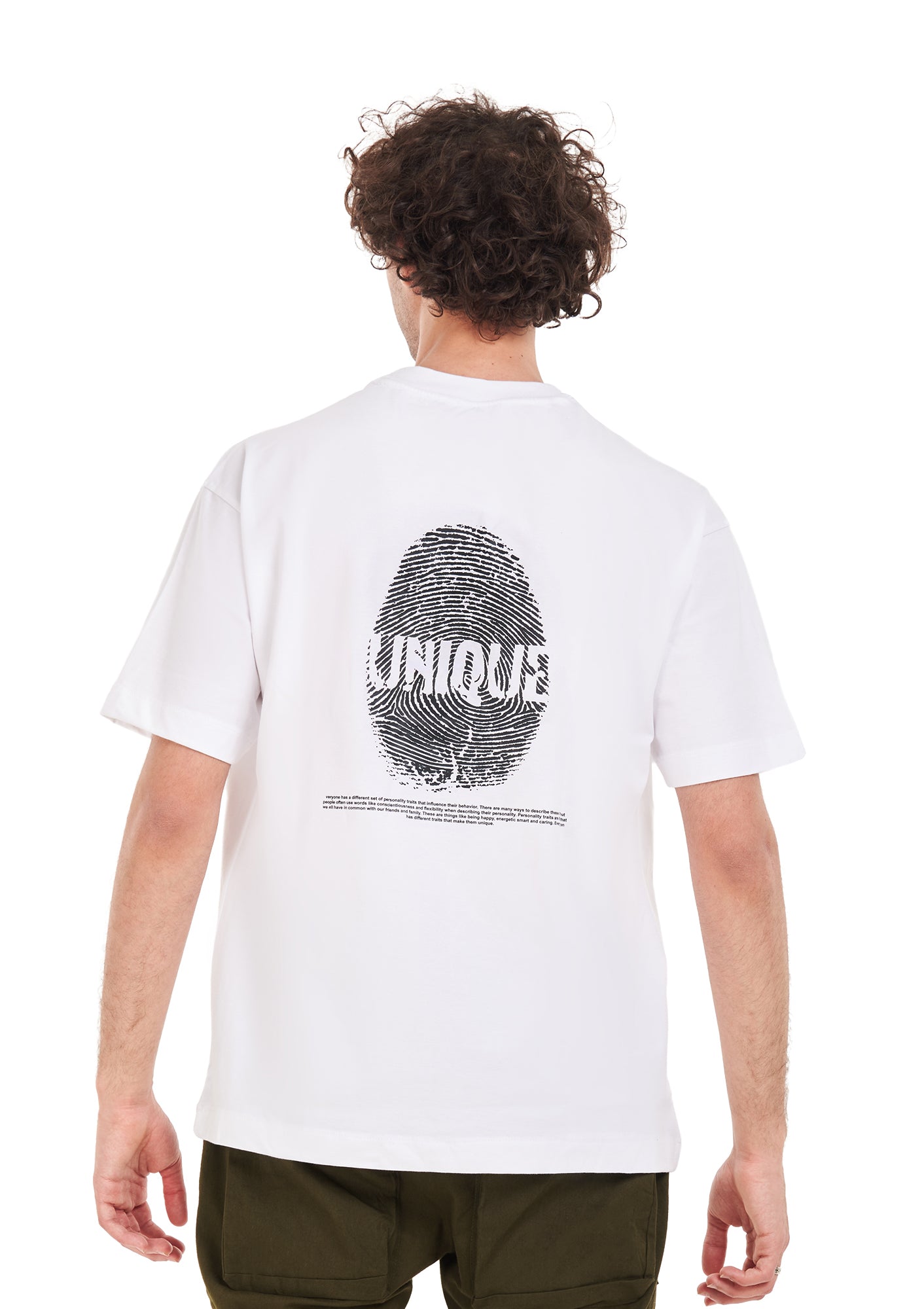 Uniqe Oversized printed White T-shirt .