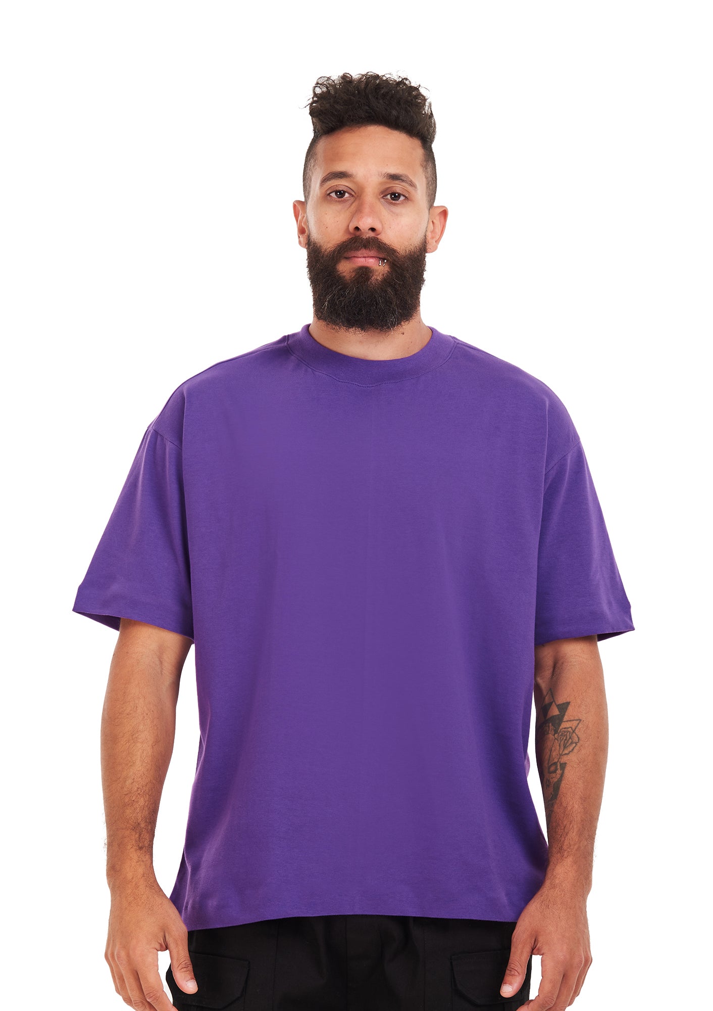 Oversized plain Purple T-shirt .