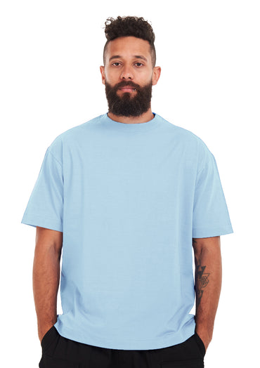 Stream tee  Oversized printed Sky Blue T-shirt .