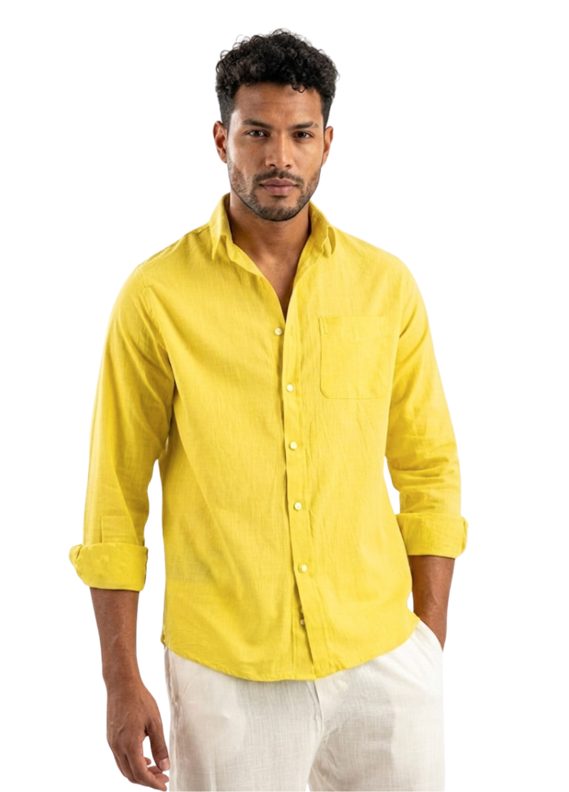 YELLOW LINEN SHIRT
