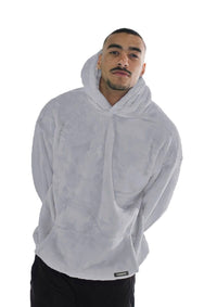 Silver Fur Oversized Hoodie