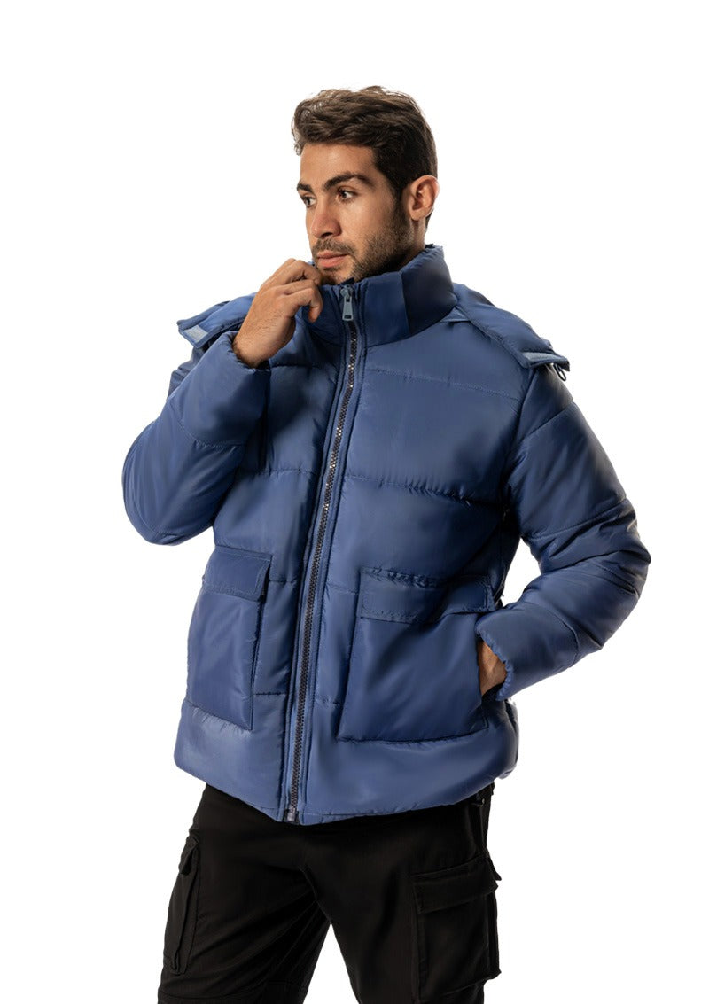 Navy PUFFER WATER PROOF JACKET