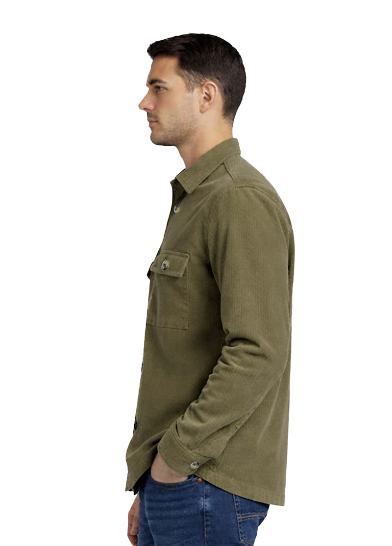 Olive Velvet Shirt