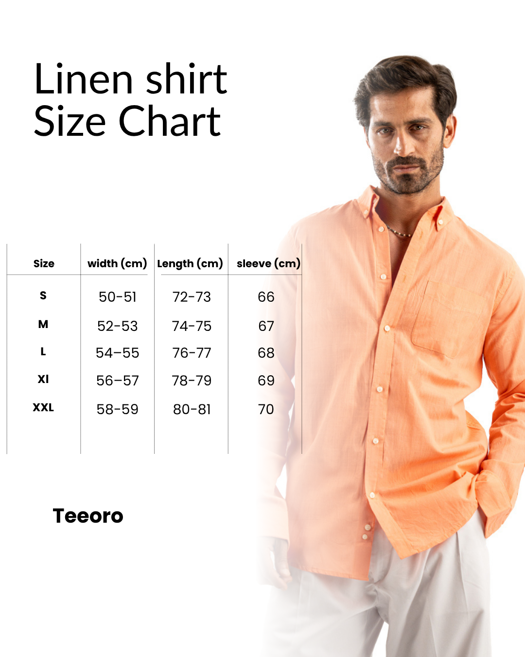 ORANGE LINEN SHIRT