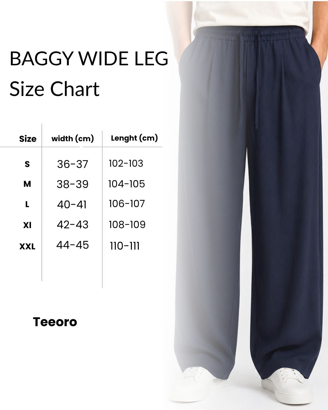 NAVY BAGGY WIDE LEG