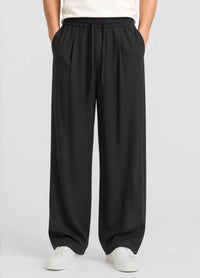 BLACK BAGGY WIDE LEG