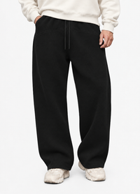 BLACK MELTON WIDE LEG