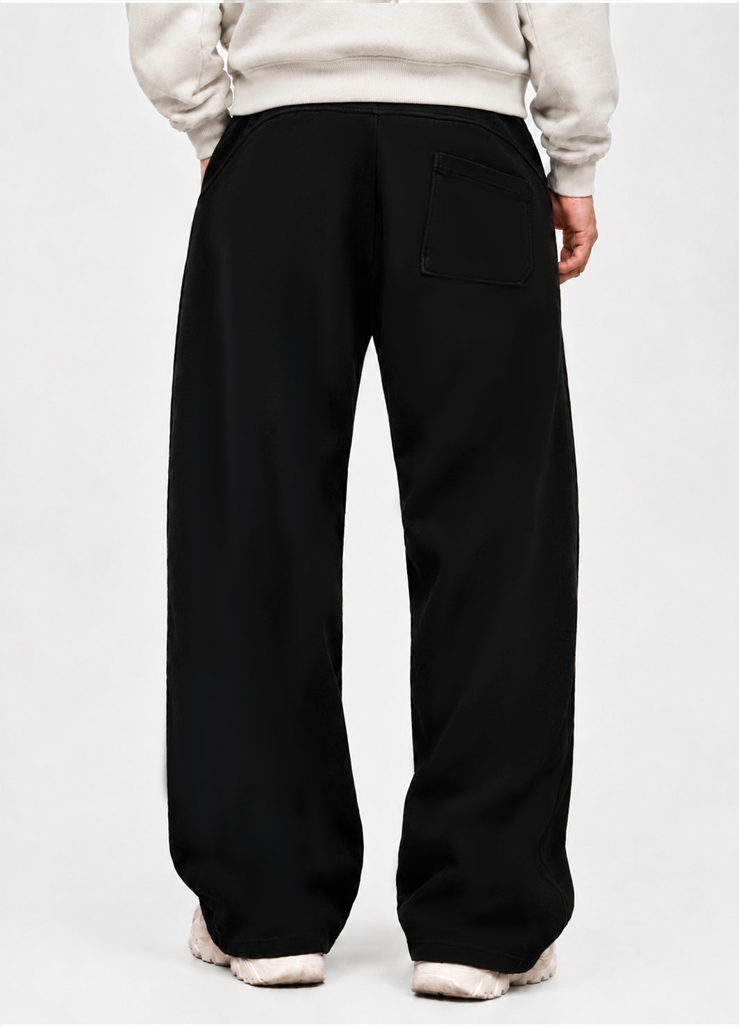 BLACK MELTON WIDE LEG