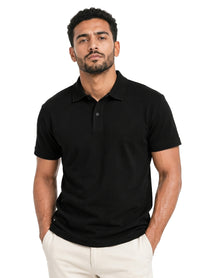 THE BLACK BUTTONED POLO SHIRT