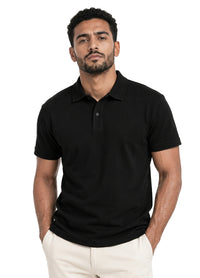 THE BLACK BUTTONED POLO SHIRT
