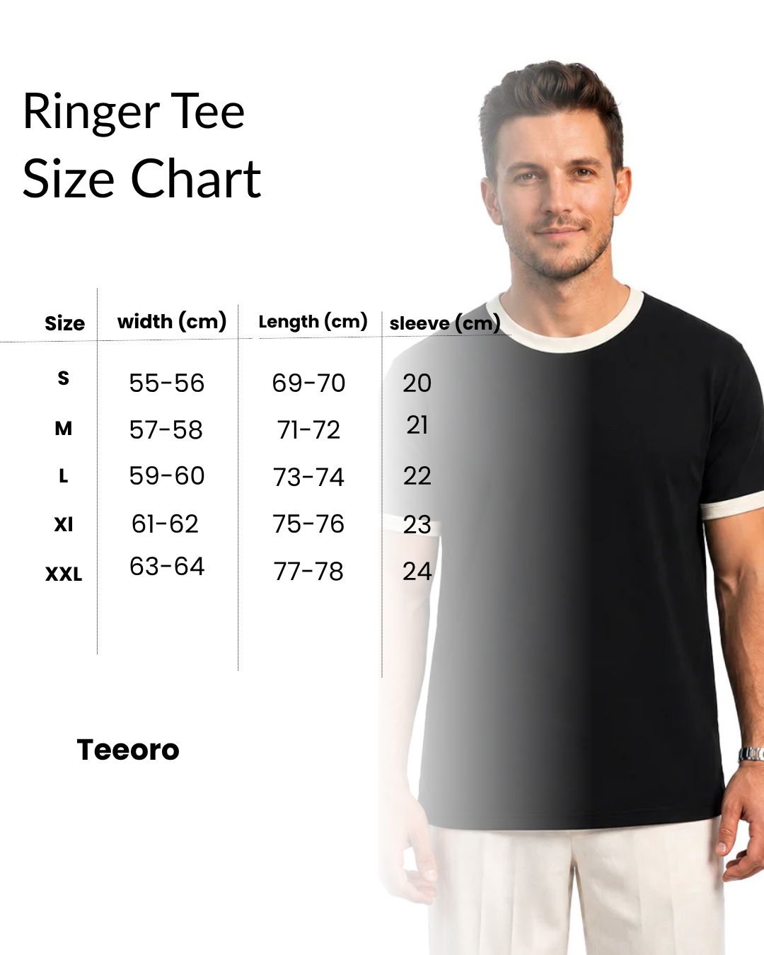 BLACK RINGER TEE
