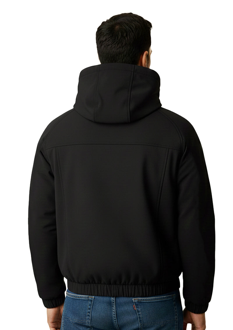 Black Oversized Cropped Jacket