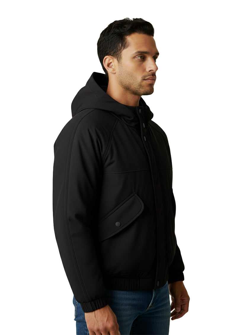 Black Oversized Cropped Jacket