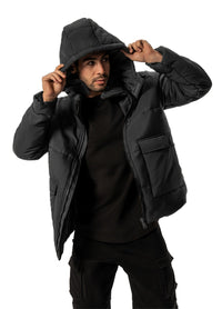 D-GRAY PUFFER  WATER PROOF JACKET
