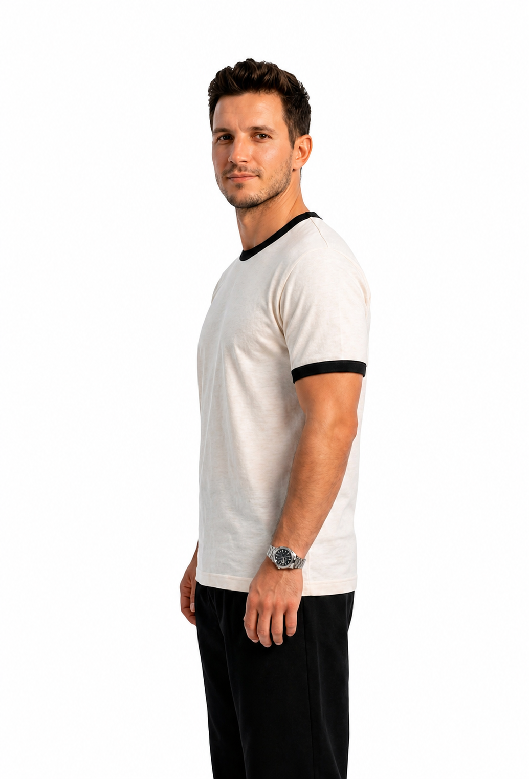 OFF WHITE RINGER TEE