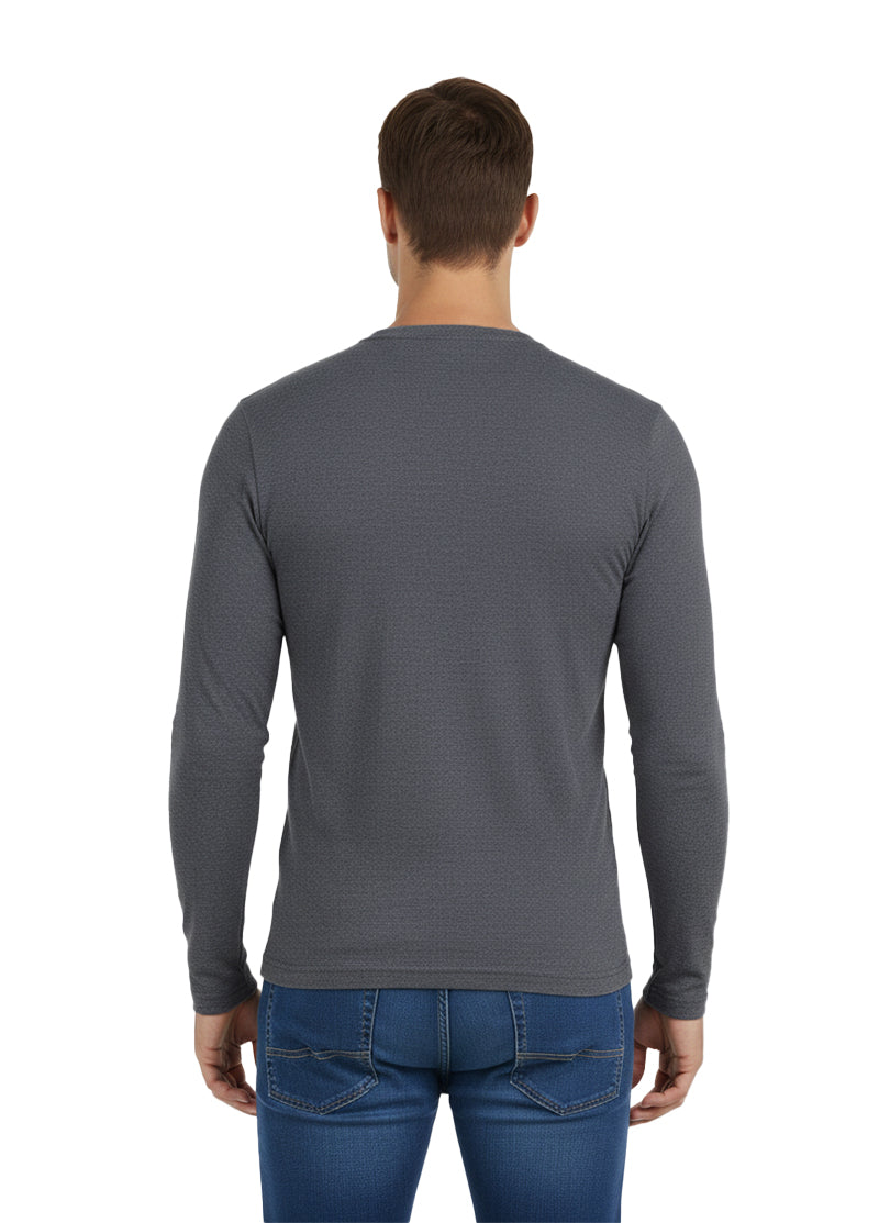 Gray Henley Ribbed shirt