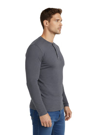 Gray Henley Ribbed shirt