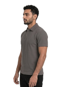 THE GRAY BUTTONED POLO SHIRT