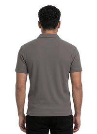THE GRAY BUTTONED POLO SHIRT