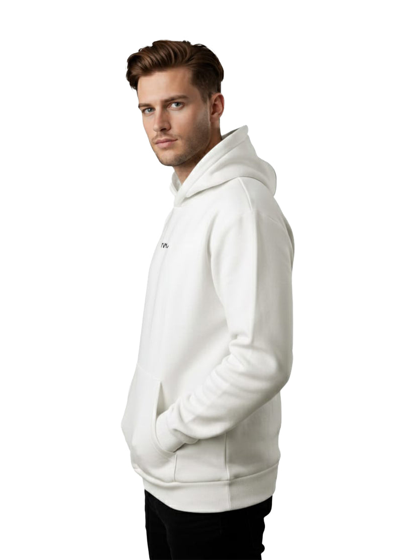 Off White Hooded Sweat Shirt