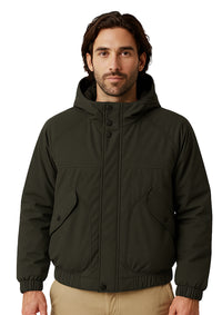 Dark Green Oversized Cropped Jacket