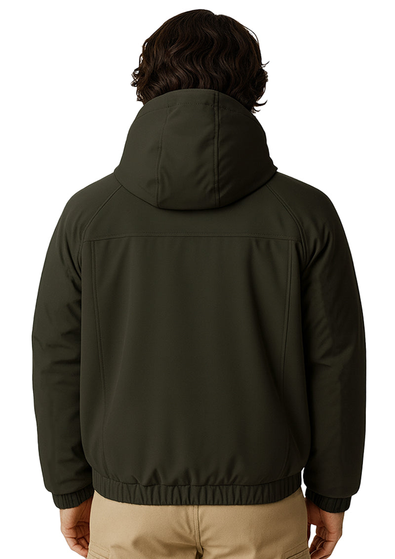 Dark Green Oversized Cropped Jacket