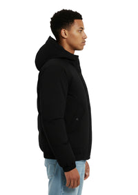 BLACK OVERSIZED CROPPED JACKET