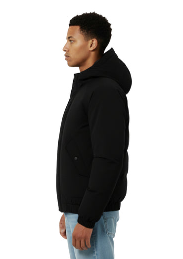 BLACK OVERSIZED CROPPED JACKET