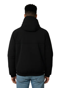 BLACK OVERSIZED CROPPED JACKET