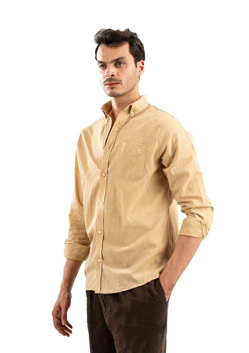 BEIGE LINEN SHIRT
