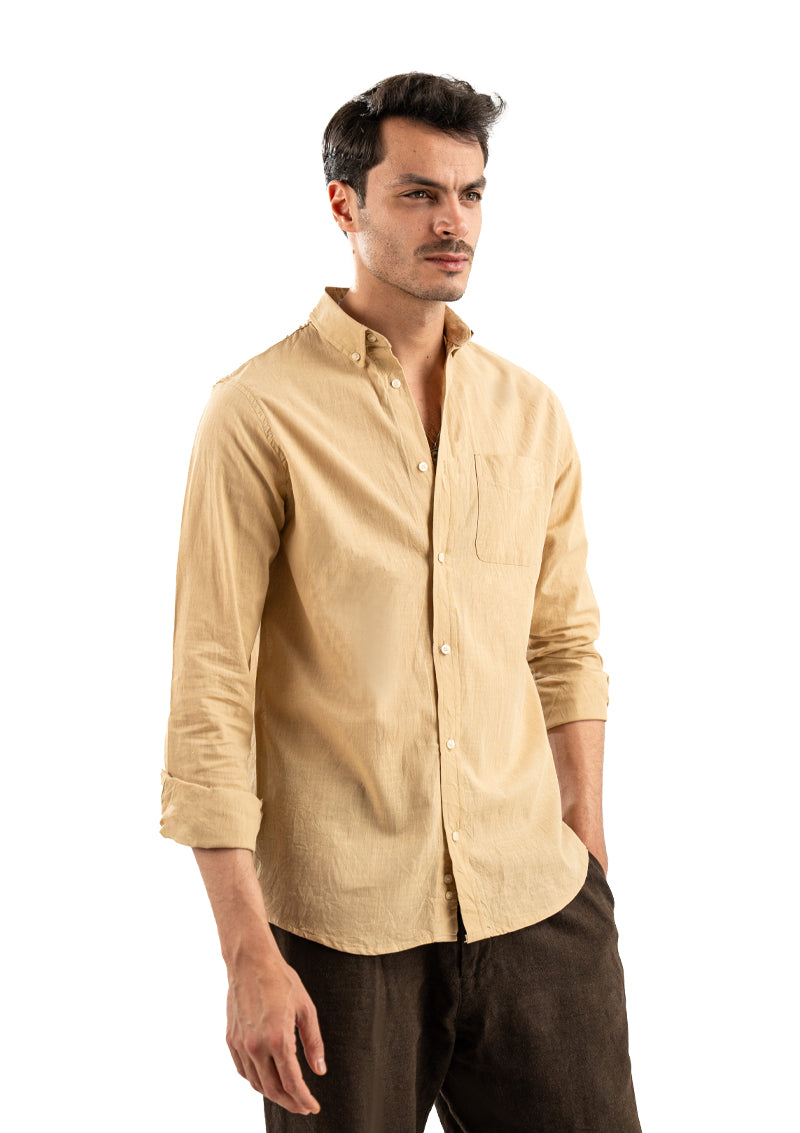 BEIGE LINEN SHIRT