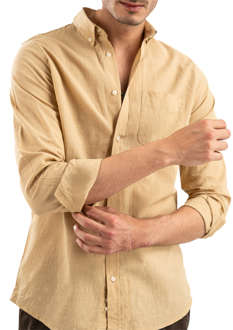 BEIGE LINEN SHIRT