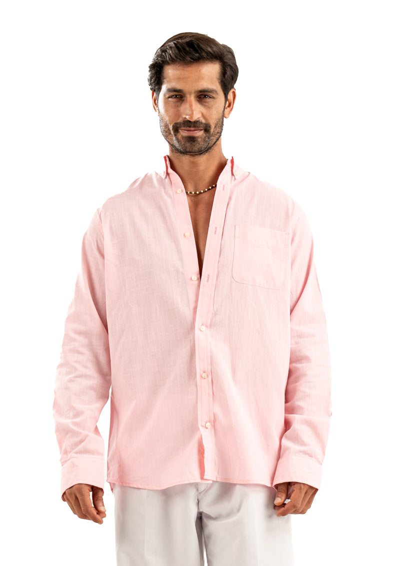 PINK LINEN SHIRT