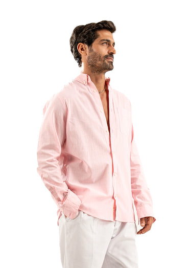 PINK LINEN SHIRT
