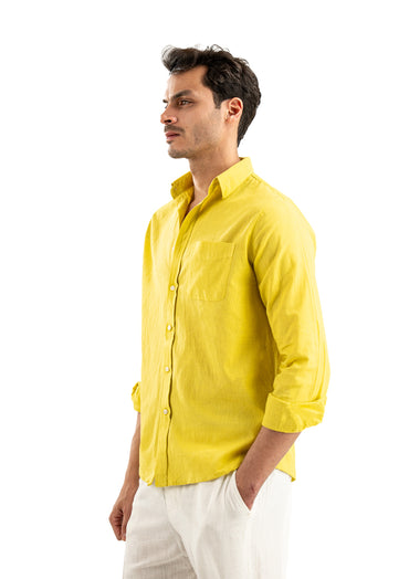 YELLOW LINEN SHIRT