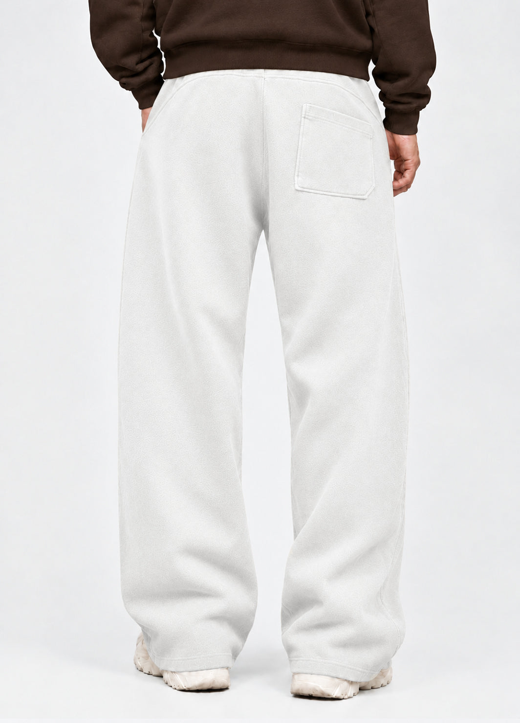 LIGHT OFF WHITE MELTON WIDE LEG